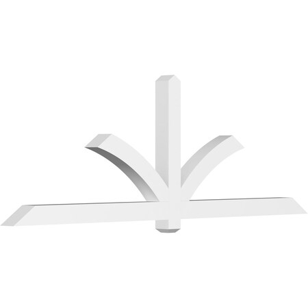 Ekena Millwork Redmond Architectural Grade PVC Gable Bracket, 96"W x 32"H x 4"D x 4"F, 8/12 Pitch GBP096X32X0404RED00